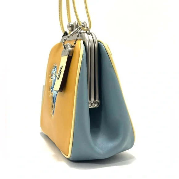 🦖 RARE Coach 1941 Rexy Dinosaur Kisslock Frame Bag in Glovetanned Leather - Picture 12 of 16